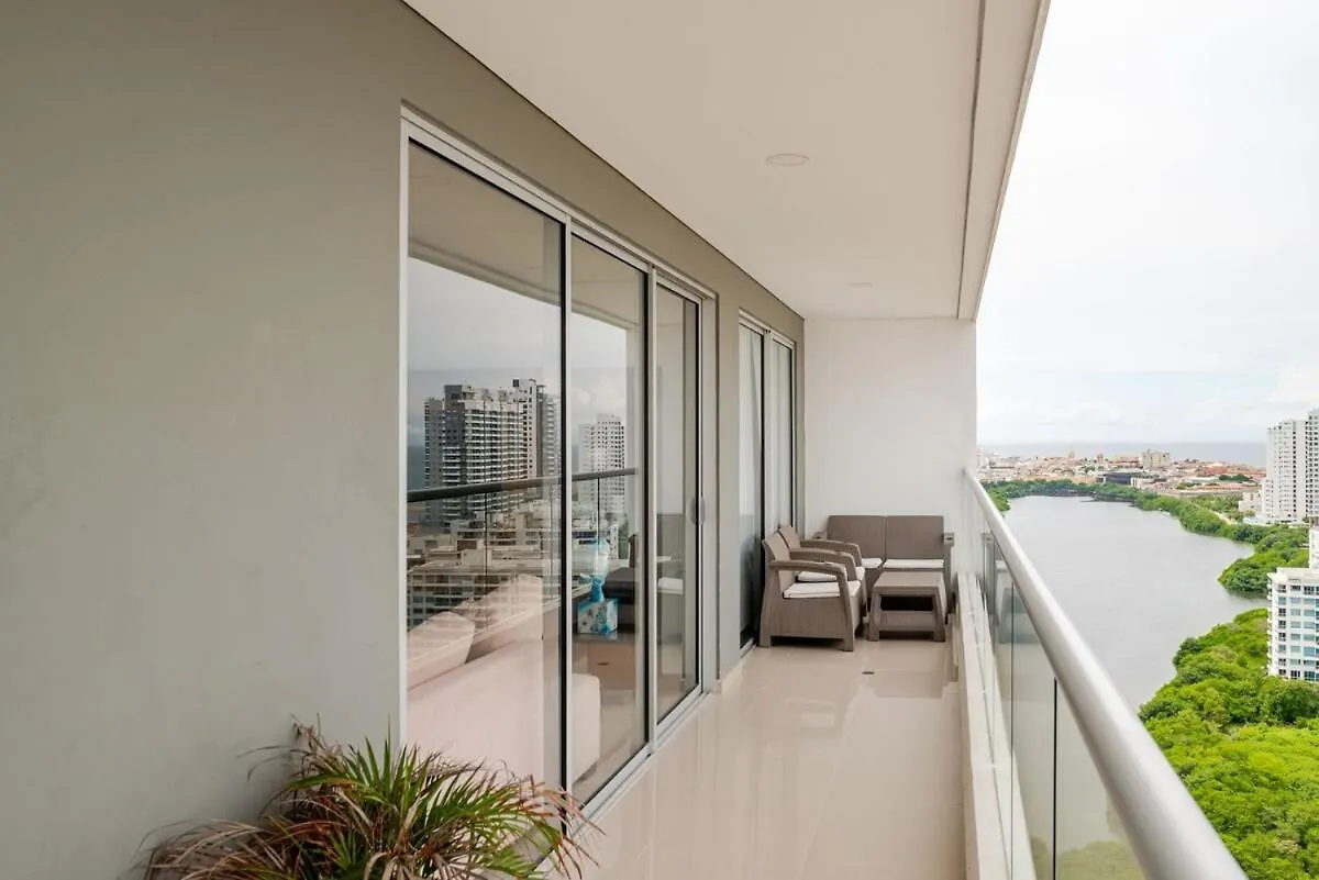 Apartamento Moderno Y Lujoso Con Vista Al Mar Piso19 - Cerca A La Ciudad Amurallada Cartagena コロンビア