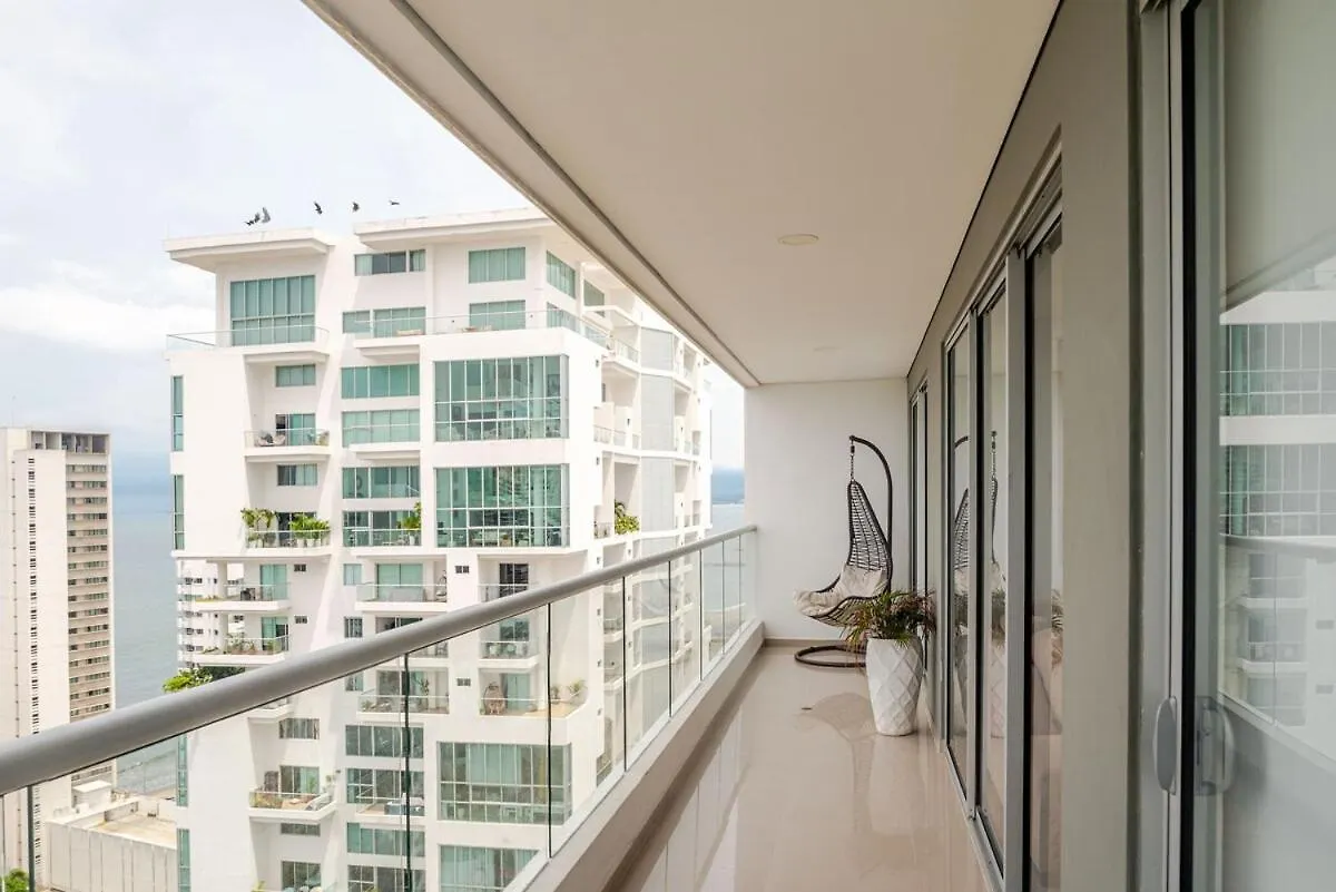 アパート Apartamento Moderno Y Lujoso Con Vista Al Mar Piso19 - Cerca A La Ciudad Amurallada Cartagena