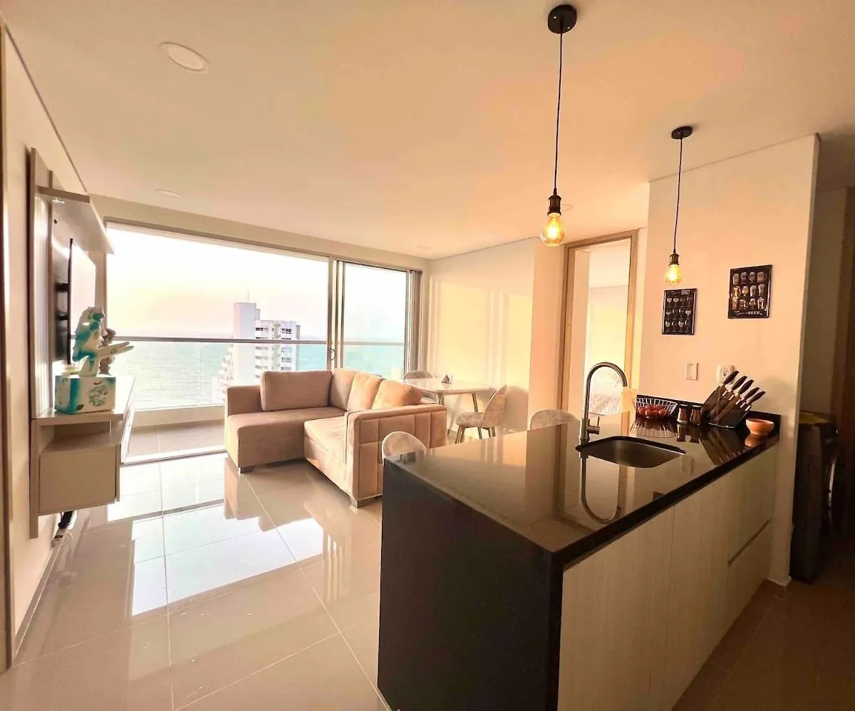 Apartamento Moderno Y Lujoso Con Vista Al Mar Piso19 - Cerca A La Ciudad Amurallada Cartagena