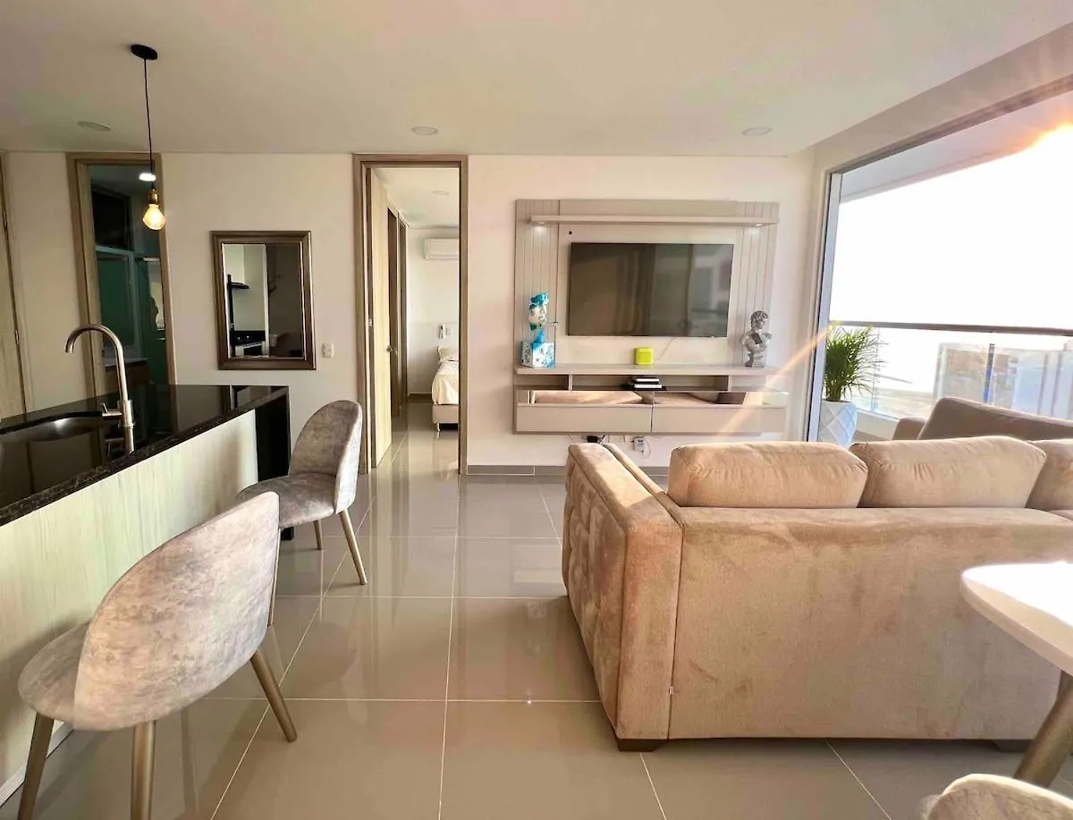 アパート Apartamento Moderno Y Lujoso Con Vista Al Mar Piso19 - Cerca A La Ciudad Amurallada Cartagena