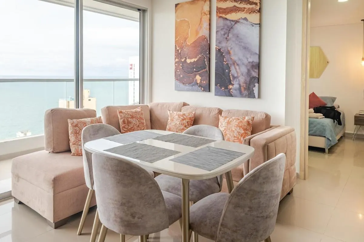 Apartamento Moderno Y Lujoso Con Vista Al Mar Piso19 - Cerca A La Ciudad Amurallada Cartagena コロンビア