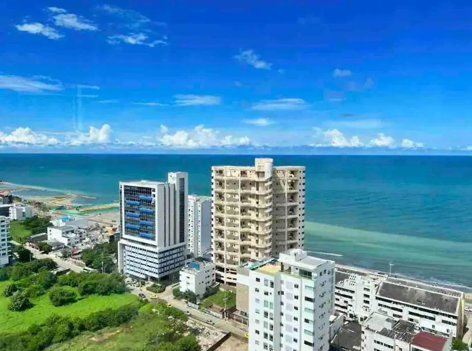 Apartamento Moderno Y Lujoso Con Vista Al Mar Piso19 - Cerca A La Ciudad Amurallada Lejlighed Cartagena