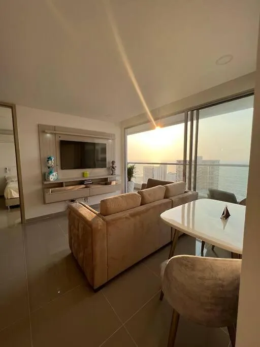 شقة Apartamento Moderno Y Lujoso Con Vista Al Mar Piso19 - Cerca A La Ciudad Amurallada Cartagena