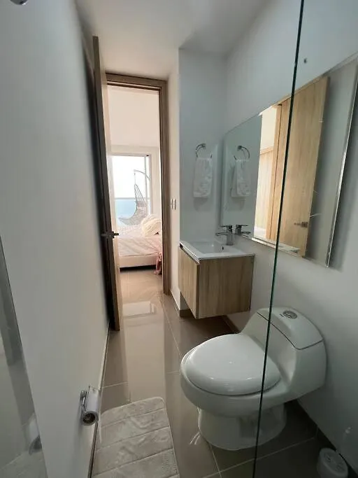 شقة Apartamento Moderno Y Lujoso Con Vista Al Mar Piso19 - Cerca A La Ciudad Amurallada Cartagena