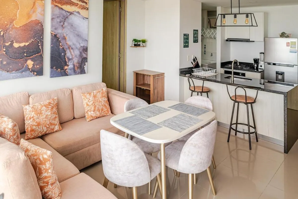 아파트 Apartamento Moderno Y Lujoso Con Vista Al Mar Piso19 - Cerca A La Ciudad Amurallada Cartagena 콜롬비아